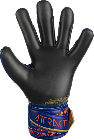 Дитячі воротарські рукавички Reusch Attrakt Gold X Junior, сині-золоті-чорні, розмір 7, унісекс
