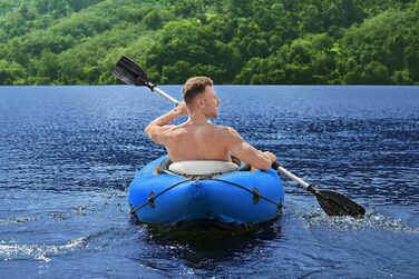 Надувний каяк Hydro-Force Cove Champion для 1 особи, з ручним насосом, веслом та сумкою, синій