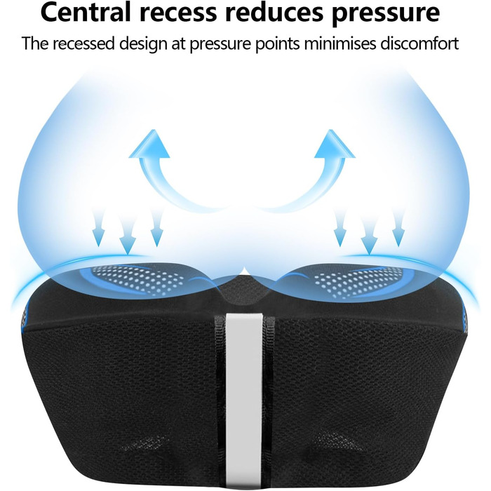 Подушка на сидіння велосипеда AUVSTAR з гелевою вставкою, дихаюча, преміум-якість, для гірського велосипеда, унісекс (Блакитний 02)
