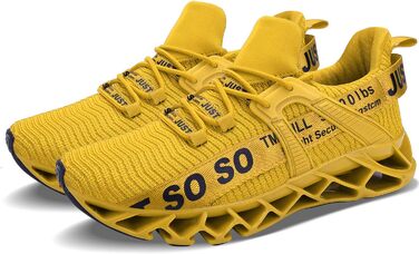 Чоловічі кросівки для бігу JSLEAP: дихаючі, легкі, для занять спортом та вуличної бігової стилістики (41 EU, 1 Жовтий)