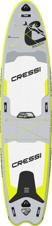 Надувна SUP-дошка Cressi Isup 12'2'' комплект для дорослих, сіро-флуоресцентна, швидке накачування, повний набір аксесуарів