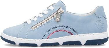 Жіночі низькі кросівки Rieker 42424 синього кольору, з вийманоюю устілкою, розмір 41 EU (широка колодка)