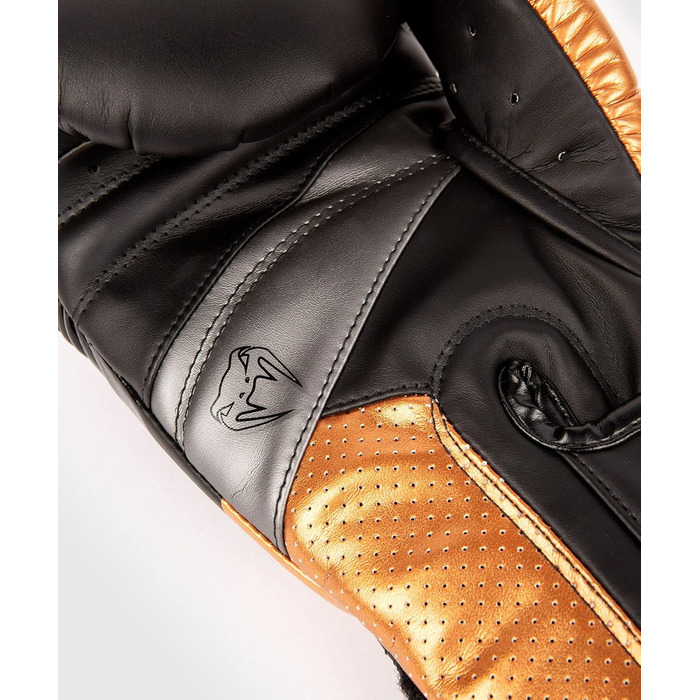 Боксерські рукавички Venum Elite Evo чорного та бронзового кольорів, 14 Oz