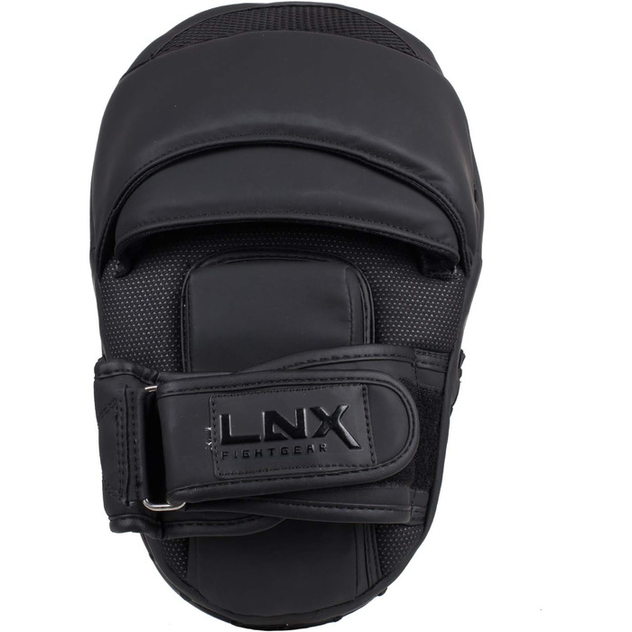 LNX Пади для рук Performance Pro, матові, чорні, вигнуті, для професійного тренування з боксу, кікбоксингу, муай-тай, MMA