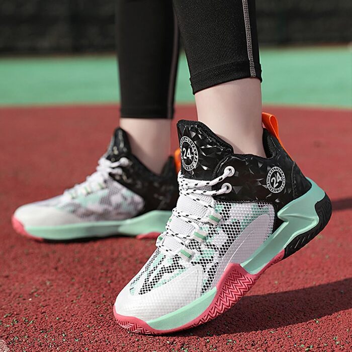 Дитячі баскетбольні кросівки Kinder - спортивне взуття для хлопчиків та дівчаток, кросівки, чоловічі кеди, антиковзаючі бігові кросівки, баскетбольні кросівки хай-топ, унісекс