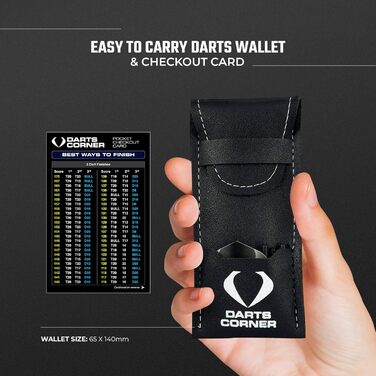 Дротики Darts Corner Warfare зі сталевим наконечником, 80% вольфраму, чорне кільце, 21 г