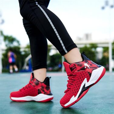 Дитячі баскетбольні кросівки High Top для занять спортом та прогулянок. Зносостійкі, антиковзаючі, дихаючі, розміри 31-40 (H685 Crot, 35 EU)