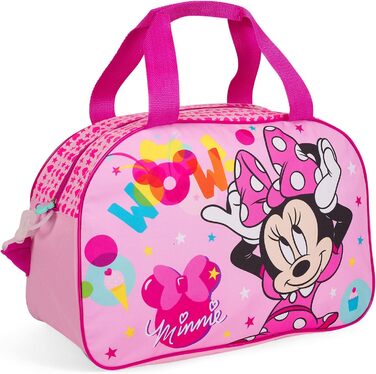Дитяча спортивна сумка PERLETTI Minnie Mouse, водонепроникна, рожева, для дівчаток, басейн, садок, 42x28x21 см