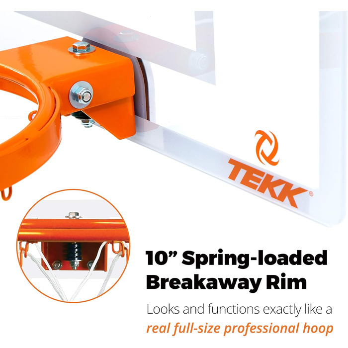 Баскетбольне кільце Tekk Monster Jam Mini 12x18 дюймів для вулиці та дому