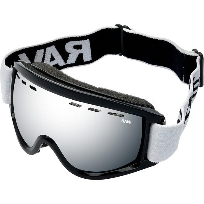 Лижна маска RAVS by ALPLAND SNOWBOARDBRILLE STRONG, дзеркальна, срібляста, для окулярів, з мікрофібровим чохлом