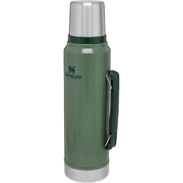 Термос Stanley Classic Legendary 1 л – зберігає тепло/холод до 24 годин, нержавіюча сталь, BPA Free, для напоїв, зелений Hammertone, можна мити в посудомийній машині