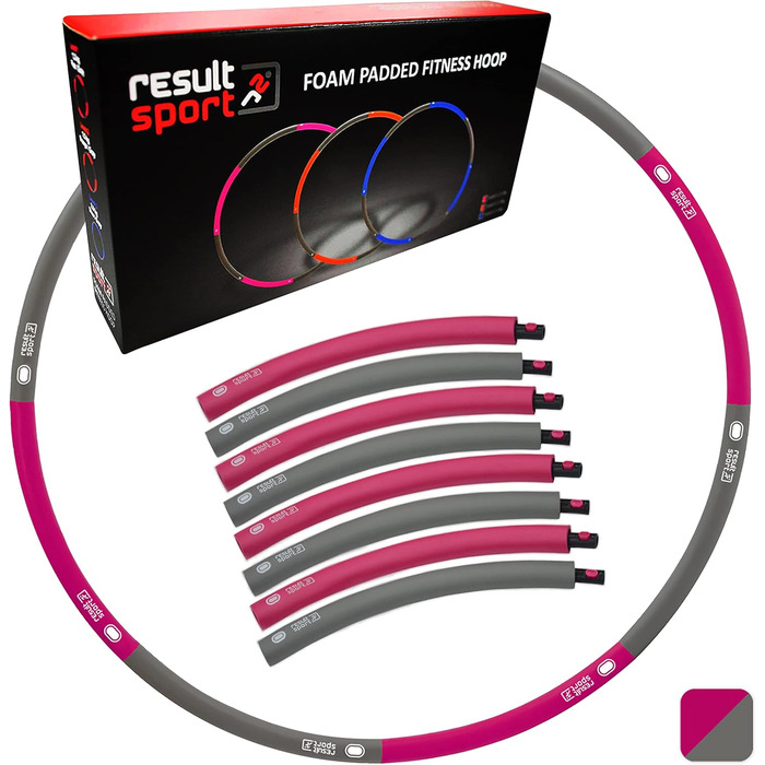 Обруч для фітнесу ResultSport Hula Hoop 1.2 кг, розбірний, 100 см, для схуднення та тренувань