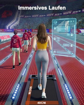 Бігова доріжка Lacuffy Walking Pad з нахилом для дому та офісу, керування через додаток, AI-тренування, підтримує до 136 кг, 90 см, чорна