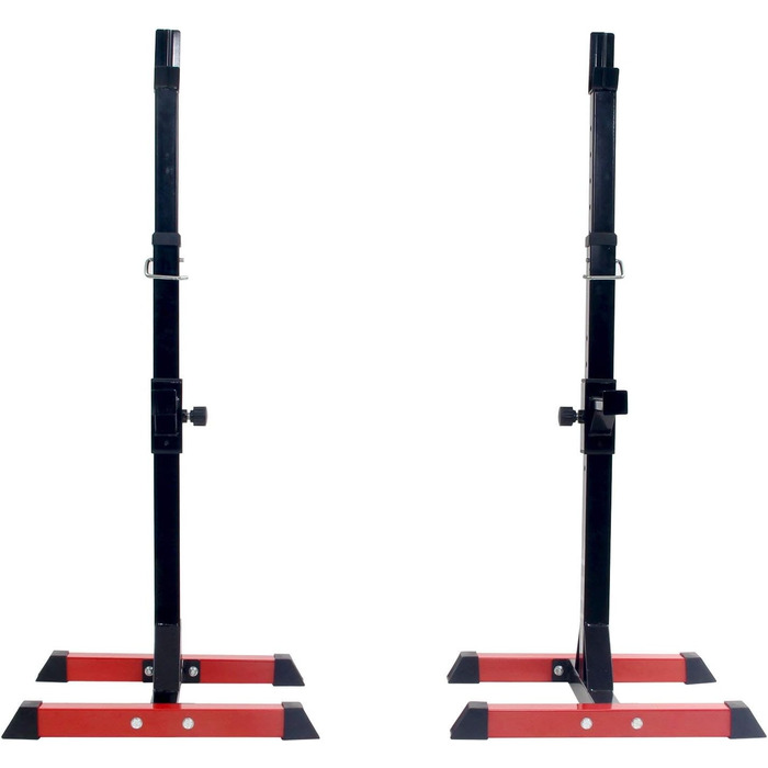 Стійка для штанги ISE Squat-Rack, 6 рівнів регулювання, 2 окремі стійки, сталева, до 200 кг, сертифікована EN 957