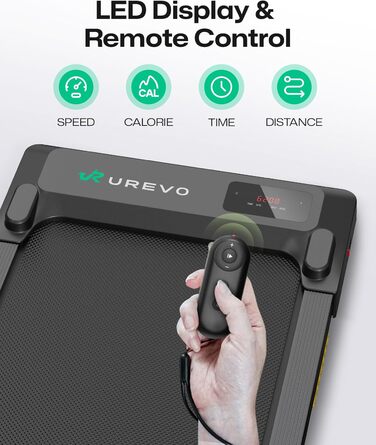 UREVO Smart Walking Pad: Бігова доріжка під стіл з двома амортизаторами, керування через додаток, для дому та офісу