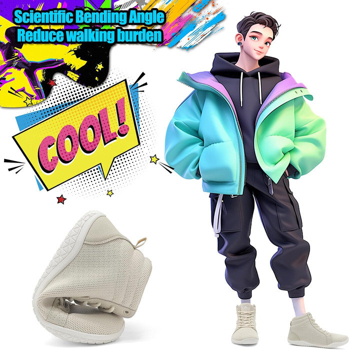 Босижні кросівки хай-топ для чоловіків та жінок. Широкі, легкі, зручні босижні кросівки для ходьби, трейлраннінгу, фітнесу. Zero Drop підошва, антиковзаюча, білі (47 EU, світло-хакі)