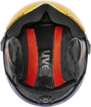 Дитячий велосипедний шолом uvex Rocket jr Visor Single, синій матовий, 51-55 см