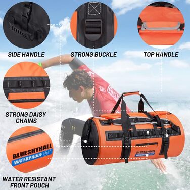 Водонепроникний мішок Blueshyhall Dry Bag 30L (60L) - рюкзак, ролтоп, для каякінгу, кемпінгу, риболовлі, плавання, серфінгу, сплавів
