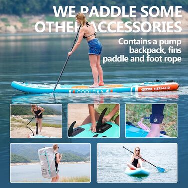 Надувний SUP Борд 11'6' x 34' x 6' для дорослих та підлітків, комплект преміум аксесуарів, вантажопідйомність 210 кг