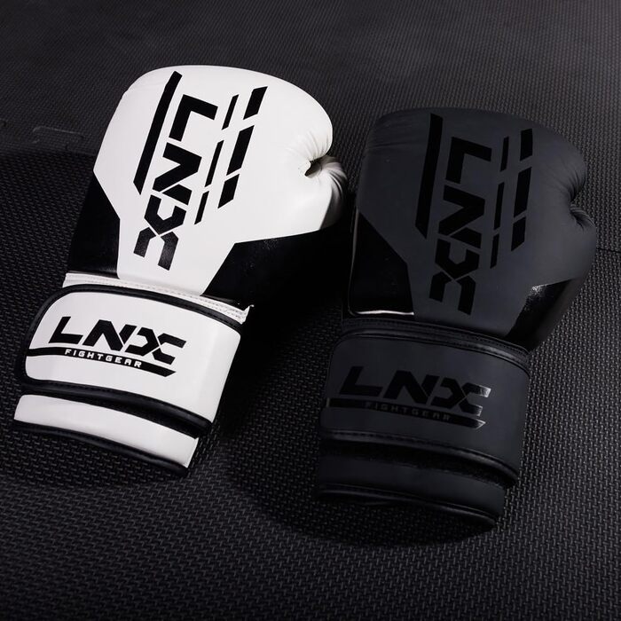 Боксерські рукавички LNX Challenge 16 Oz для чоловіків, жінок і дітей, кікбоксинг, бокс, муай-тай, MMA, білі