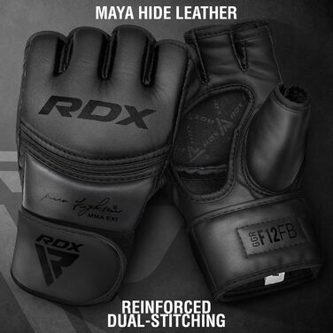 Боксерські рукавички RDX Profi MMA: шкіра Maya Hide, захист для ударів, бокс, кікбоксинг, муай-тай, чоловічі/жіночі