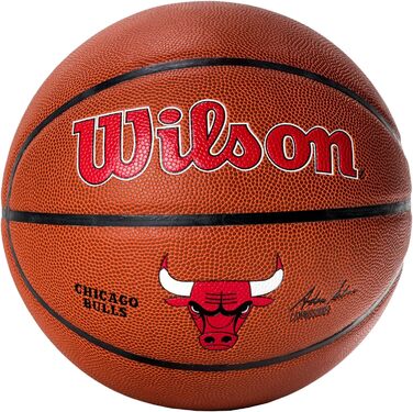 Баскетбольний м'яч Wilson NBA Chicago Bulls, композитний, розмір 7, для дорослих