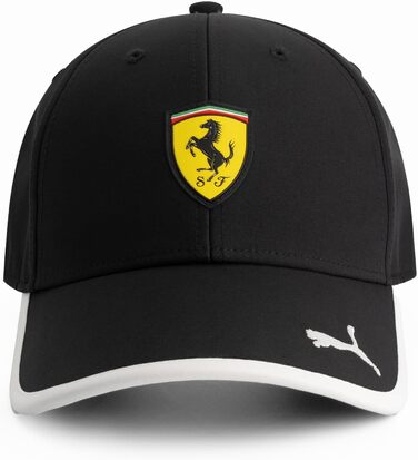 Кепка PUMA Scuderia Ferrari F1 з класичним логотипом - чорна, універсальний розмір