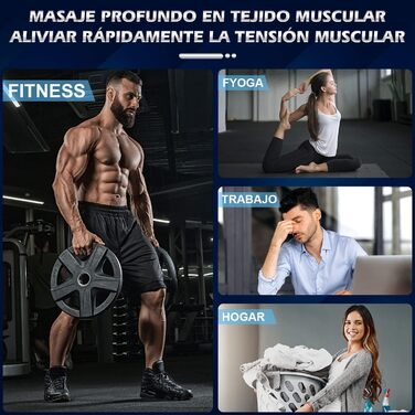 Електричний масажер для м'язів з 8 насадок та 30 рівнями швидкості - глибокий масаж