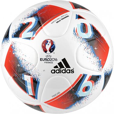 М'яч для футзалу adidas Euro 16 Sala Training, білий/синій/червоний/сріблястий, розмір універсальний