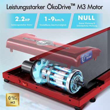 Бігова доріжка Walking Pad BLACK LORD 3-in-1 (SL9) — компактна портативна доріжка під стіл для дому та офісу, з Bluetooth-динаміком, червона