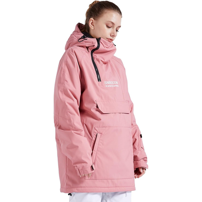 Жіночий гірськолижний костюм Bluemagic: тепла, вітронепроникна та дихаюча куртка Softshell для активного відпочинку (зелений, рожевий, XL)