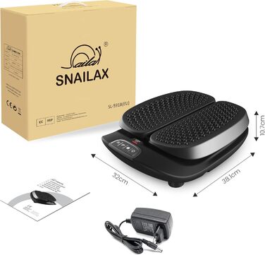 Електричний масажер для ніг Snailax з вібрацією та підігрівом, з пультом дистанційного керування, чорний, ідеальний подарунок