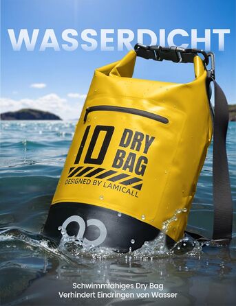 Водонепроникний рюкзак-сумка Lamicall Dry Bag 5/10/20/30/40L - міцний, стійкий до подряпин, для водного спорту, пляжу, подорожей