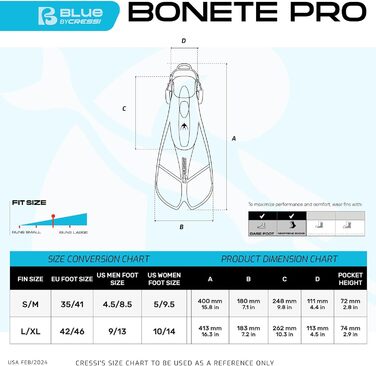Ласти CRESSI Bonete для плавання, дорослі, регульовані, чорні S/M