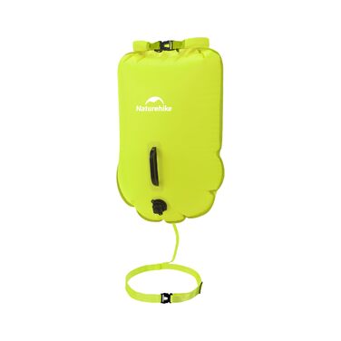 Надувна плавуча шина Naturehike 18L з двома повітряними камерами, водонепроникний мішок, пляжна сумка з регульованим поясом для плавання, жовта