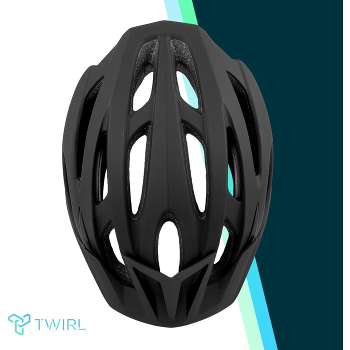 Велошолом TWIRL Gravel ONE чорний, сучасний дизайн, оптимальна посадка, система регулювання, вентильований, ударостійкий, легкий, високоякісний пластик