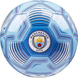 М'яч для футболу Manchester City FC, ліцензійний, розмір 3, 4 або 5 - подарунок для фанатів, блакитний