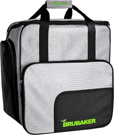 Набір BRUBAKER Kombi Set CarverTec Pro: мішок для лиж та чохол для лижних черевиків (1 пара лиж, палиці, черевики, шолом) - срібно-зелений - 170 см