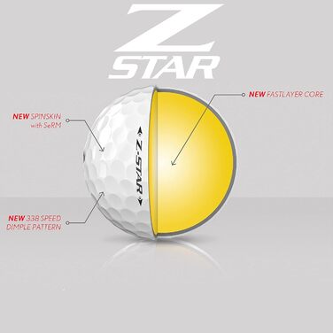 Гольф-м'ячі Srixon 24 Z-Star, білий колір, оптом для гольф-поля