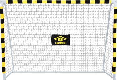 Футбольні ворота Umbro металеві 300x200x90 см для дітей і дорослих, для саду, вулиці та приміщення, чорні/жовті, футбольне тренувальне обладнання