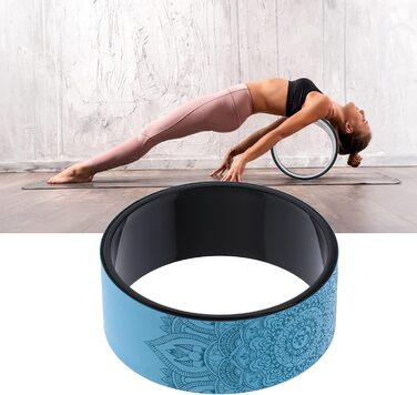 Йога-колесо для спини Yoga-Rad, синє, для стретчингу та полегшення болю у спині, тренажер для розтяжки та йоги
