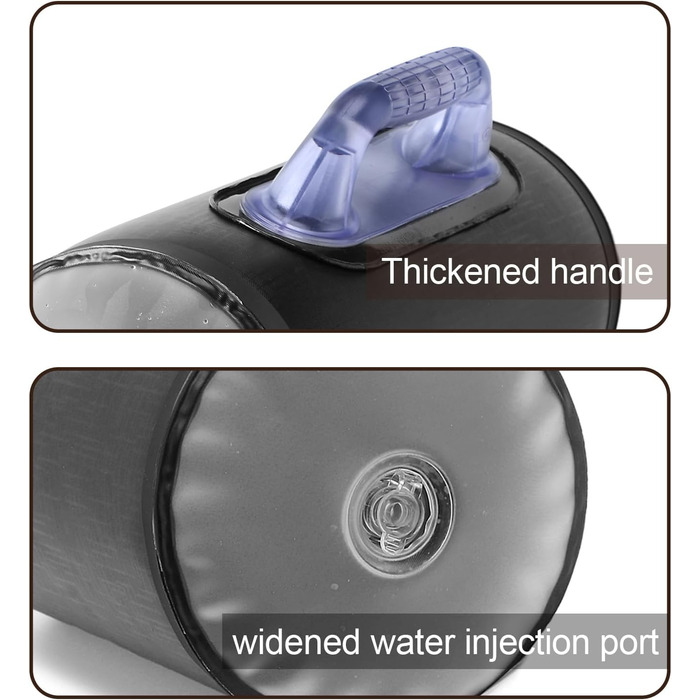 Гідравлічні гантелі Deiris, набір для заповнення водою, вага до 14 кг/пара, для силових тренувань та фітнесу (Чорний: пара 10 кг)