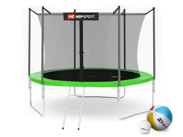 Батут Hop-Sport 10ft (305см) зелений з внутрішньою сіткою