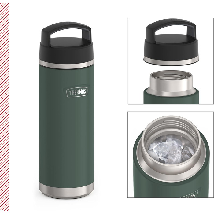 Термос-бутилка Thermos ICON 710 мл зелена, ізольована, з нержавіючої сталі, збереження температури 18 годин гаряче / 24 години холодне, герметична, BPA-free, підходить для посудомийної машини