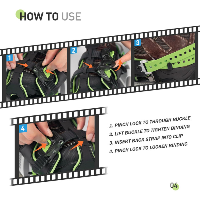 Снігоступи G2 21/25/30 дюймів, легкі, з коробкою для пальців, п'яткою з підйомником, регульованими ремінцями, набором трекінгових палиць, сумкою для перенесення та набором баскеток, оранжево/синій/червоний (21