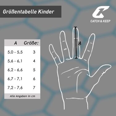 Дитячі футбольні воротарські рукавички CATCH & KEEP Kralle Junior Pro 3.0 з ультрасильним Falcon Grip, професійна якість, ідеальна посадка для дітей