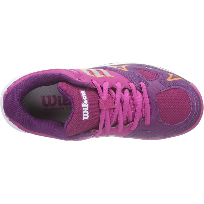 Тенісні кросівки Wilson RUSH PRO Unisex для дітей, 39 EU, кольори Fiesta Pink, Wilson Dark Plumberry, Clementin