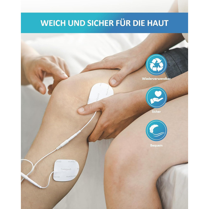 Апарат TENS/EMS Comfytemp K6106 з 4 каналами та 8 електродами для терапії болю та масажу