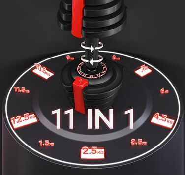 Регульовані гантелі Yaheetech 12/16-в-1, 1.5-18 кг / 3-24 кг / 2-40 кг, швидка зміна ваги, для дому та фітнес-залу