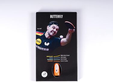 Настільний тенісний ракетка BUTTERFLY Comfort для початківців і профі, ITTF, чорний/червоний, зчеплення, для змагань